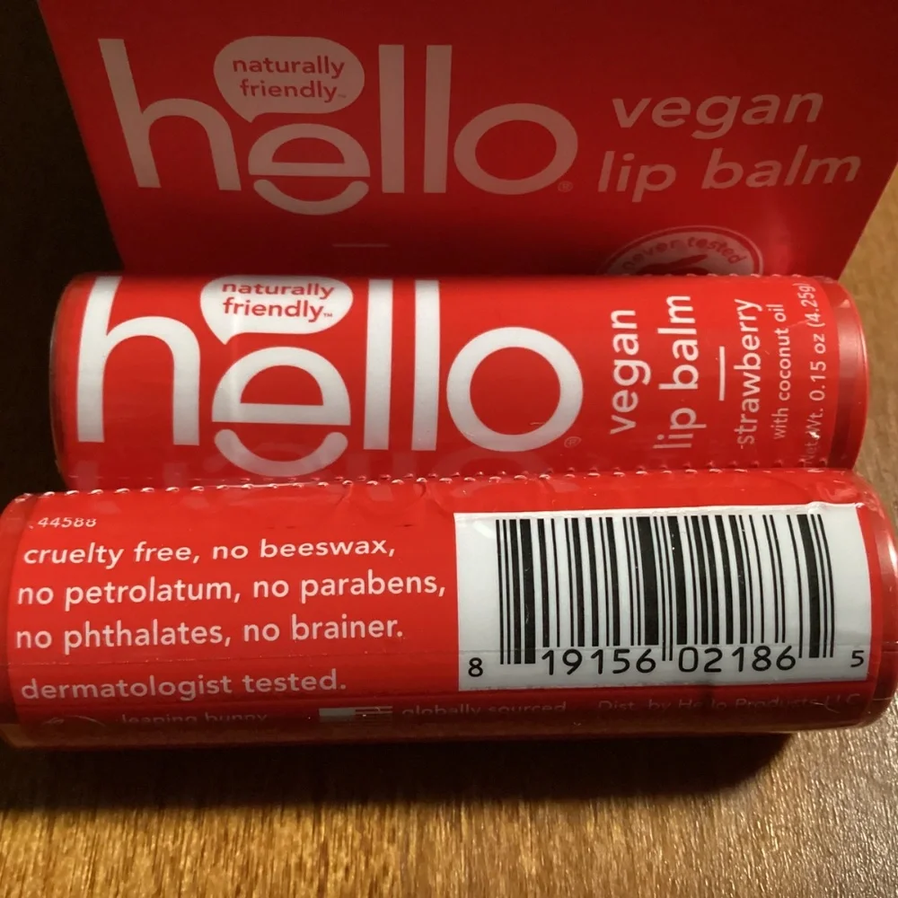 Hello Vegan Strawberry Lip Balm Bundle
